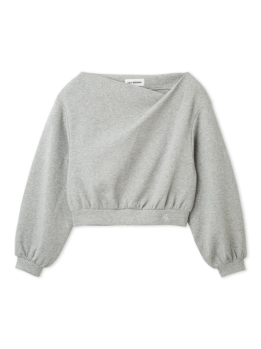 LILY BROWN「【WEB限定カラー】ドレープオフショルボンディングスウェット」|スウェット・ジャージ|GRY