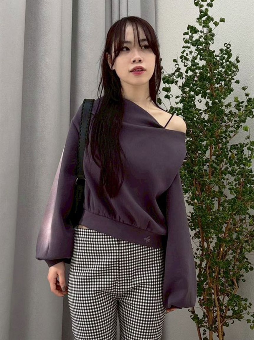 LILY BROWN「【WEB限定カラー】ドレープオフショルボンディングスウェット」|スウェット・ジャージ|CGRY