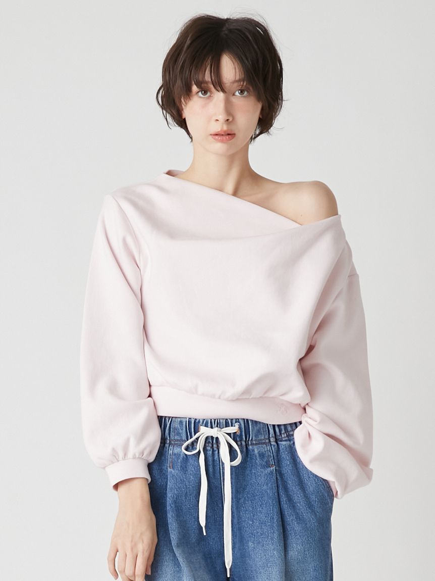 LILY BROWN「【WEB限定カラー】ドレープオフショルボンディングスウェット」|スウェット・ジャージ|PNK