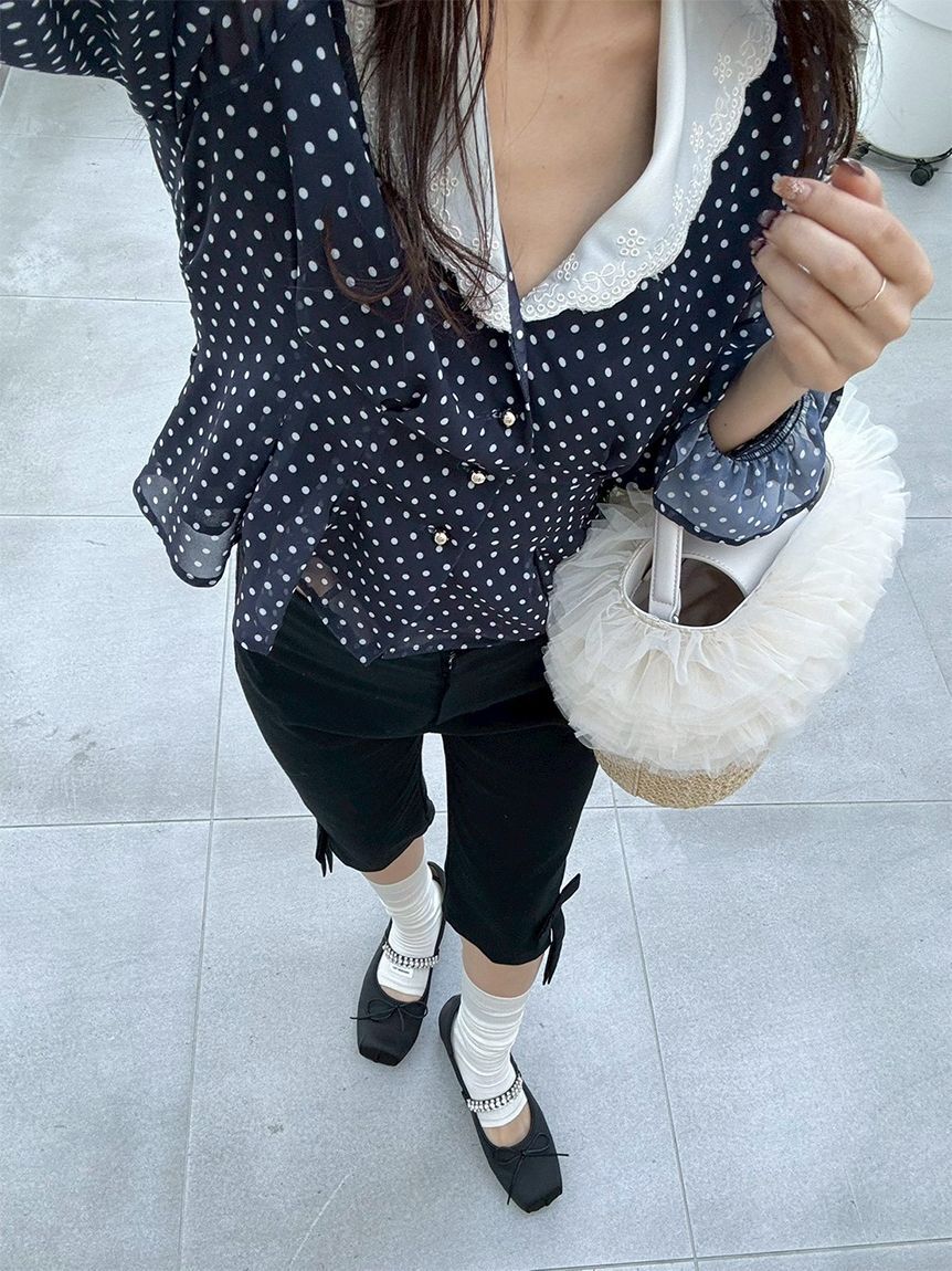 LILY BROWN「サイドリボンカプリパンツ」|その他|