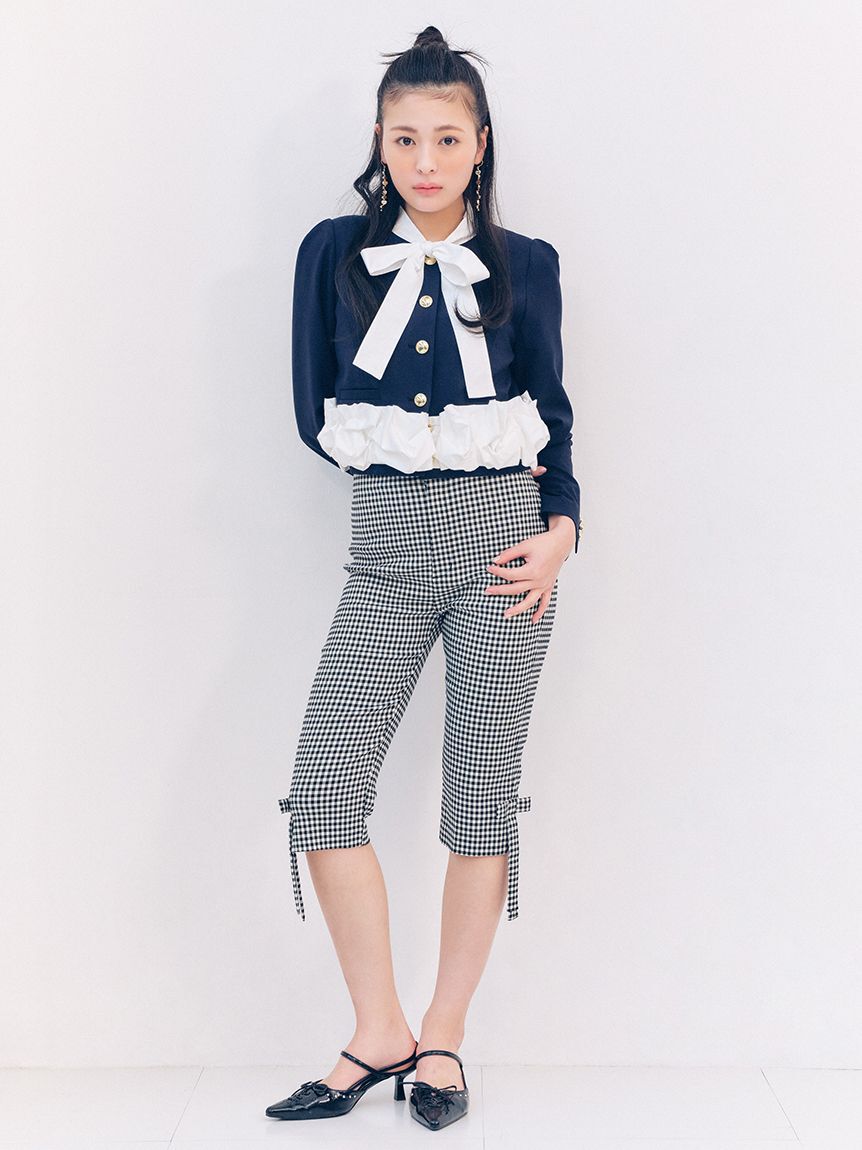 LILY BROWN「サイドリボンカプリパンツ」|その他|