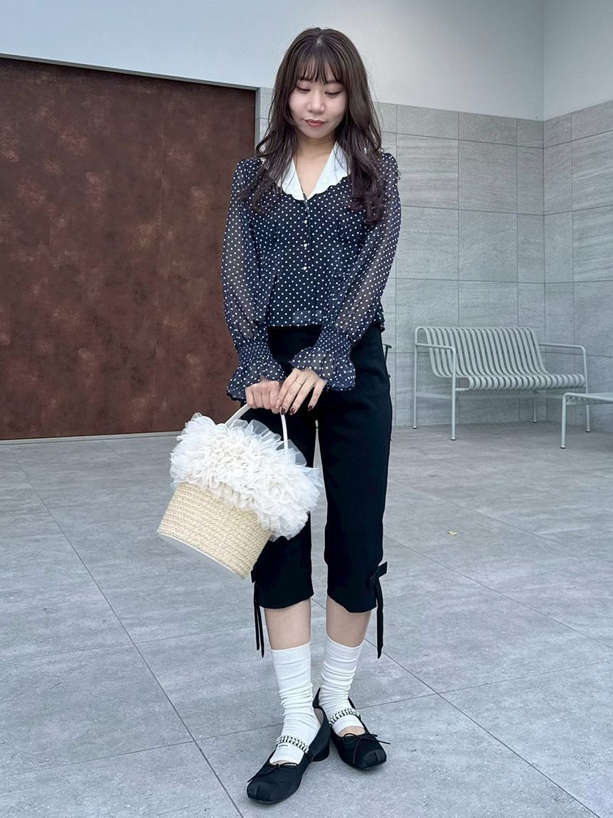 LILY BROWN「サイドリボンカプリパンツ」|その他|