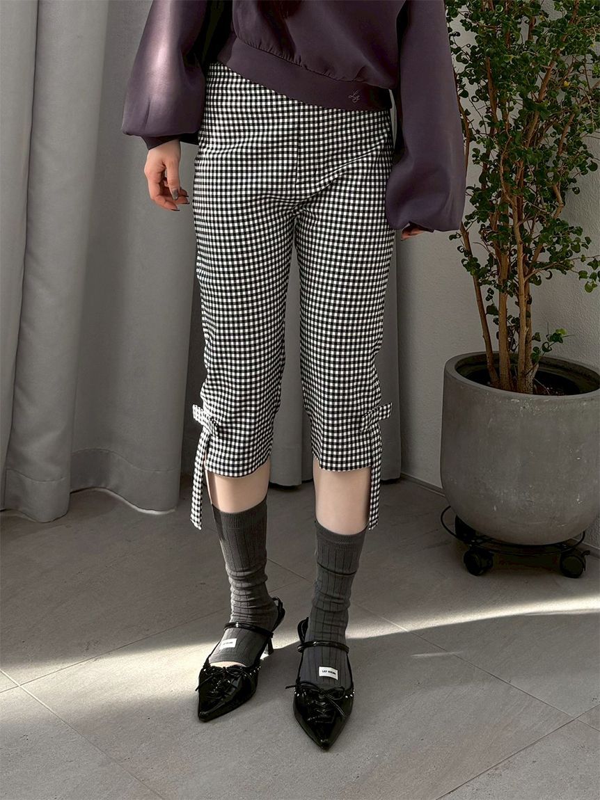 LILY BROWN「サイドリボンカプリパンツ」|その他|