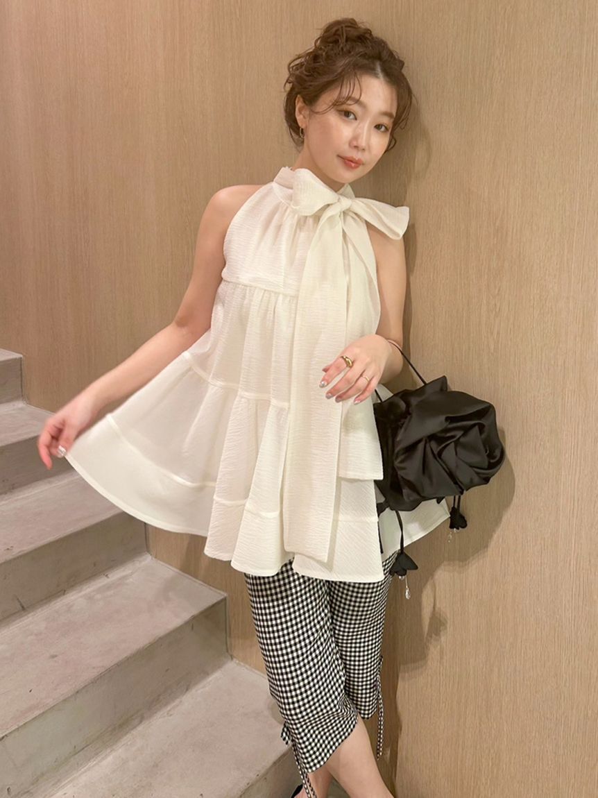 LILY BROWN「サイドリボンカプリパンツ」|その他|