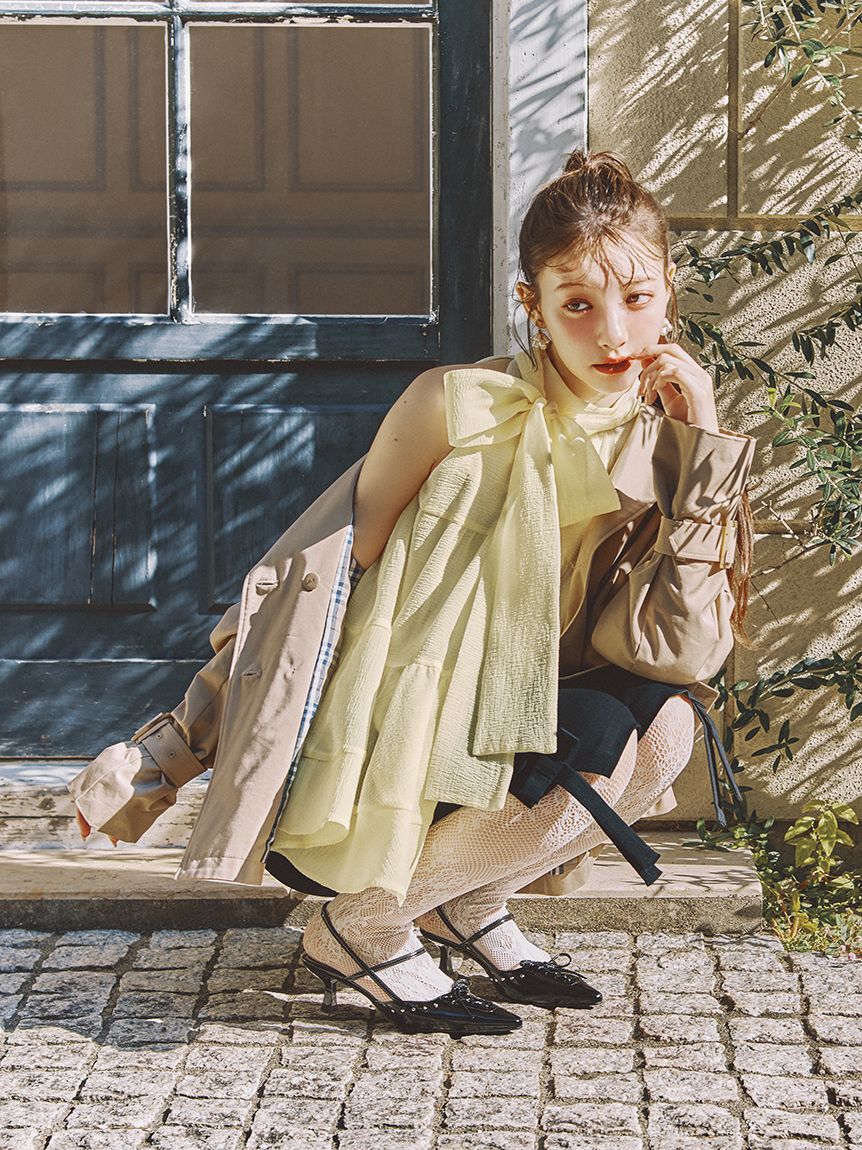 LILY BROWN「サイドリボンカプリパンツ」|その他|