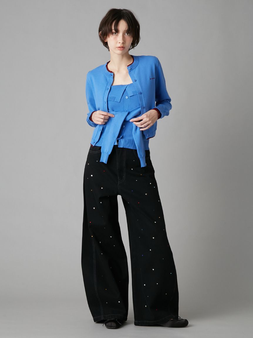 LILY BROWN「【WEB限定00サイズ】[L.B CANDY STOCK]バリエーションビジューデニムパンツ」|デニム|