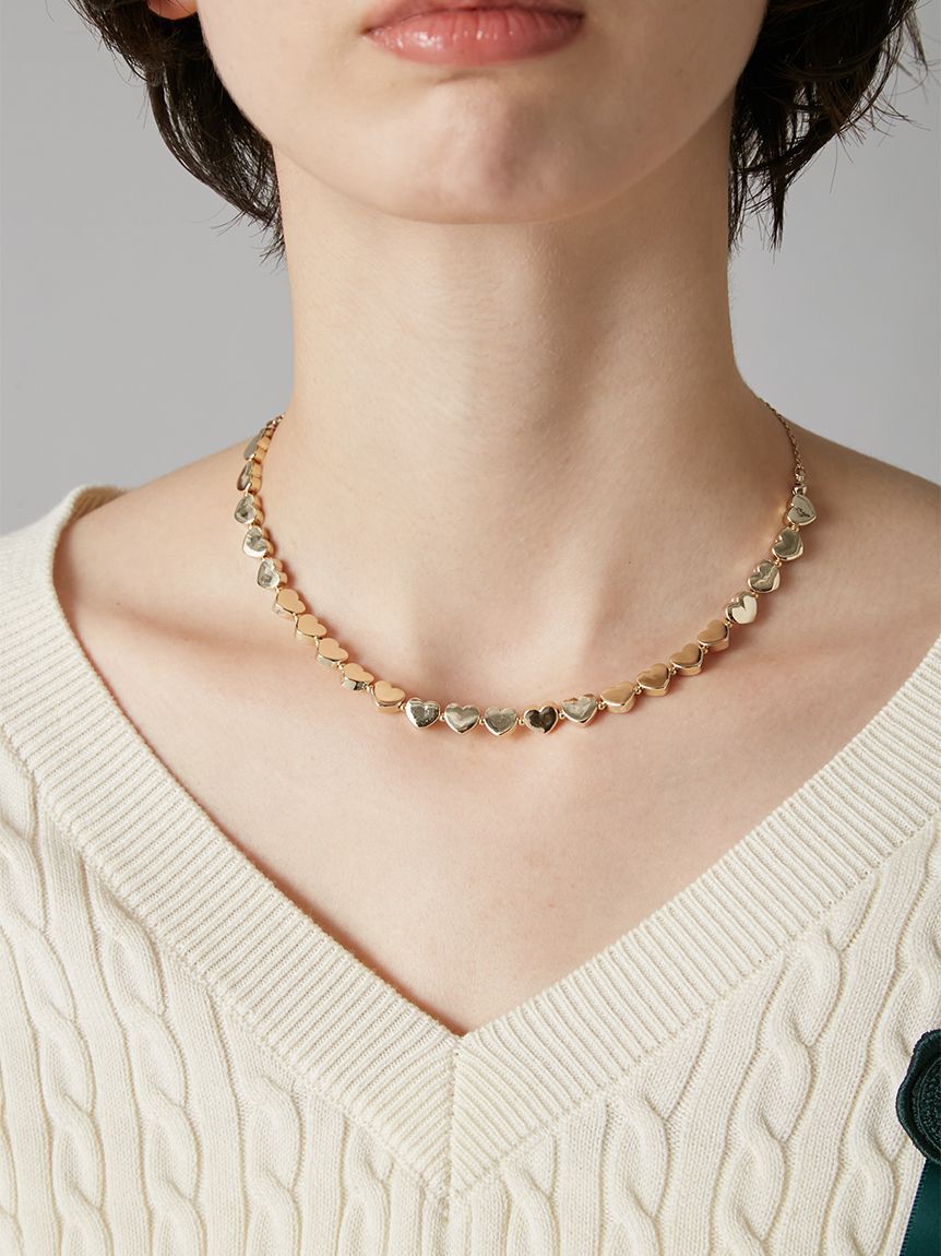 LILY BROWN「メタルハートチェーンネックレス」|ネックレス|