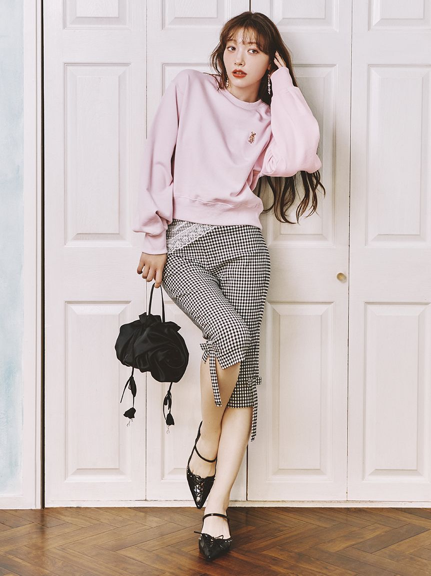 LILY BROWN「メタルハートチェーンハートピアス」|ピアス|