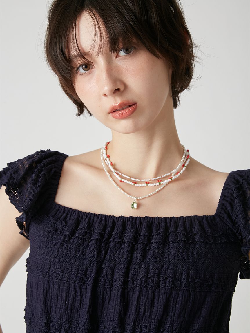 LILY BROWN「フルーツビーズネックレス」|ネックレス|