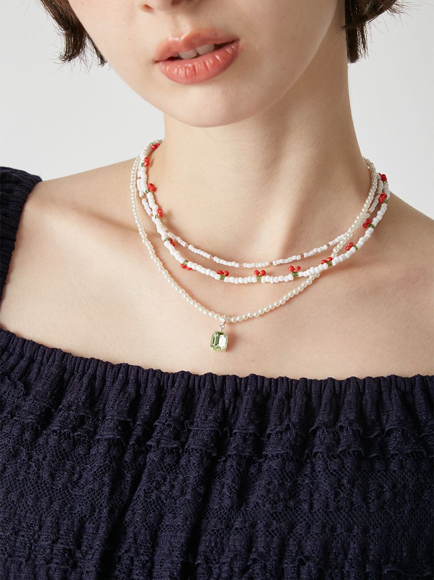 LILY BROWN「フルーツビーズネックレス」|ネックレス|