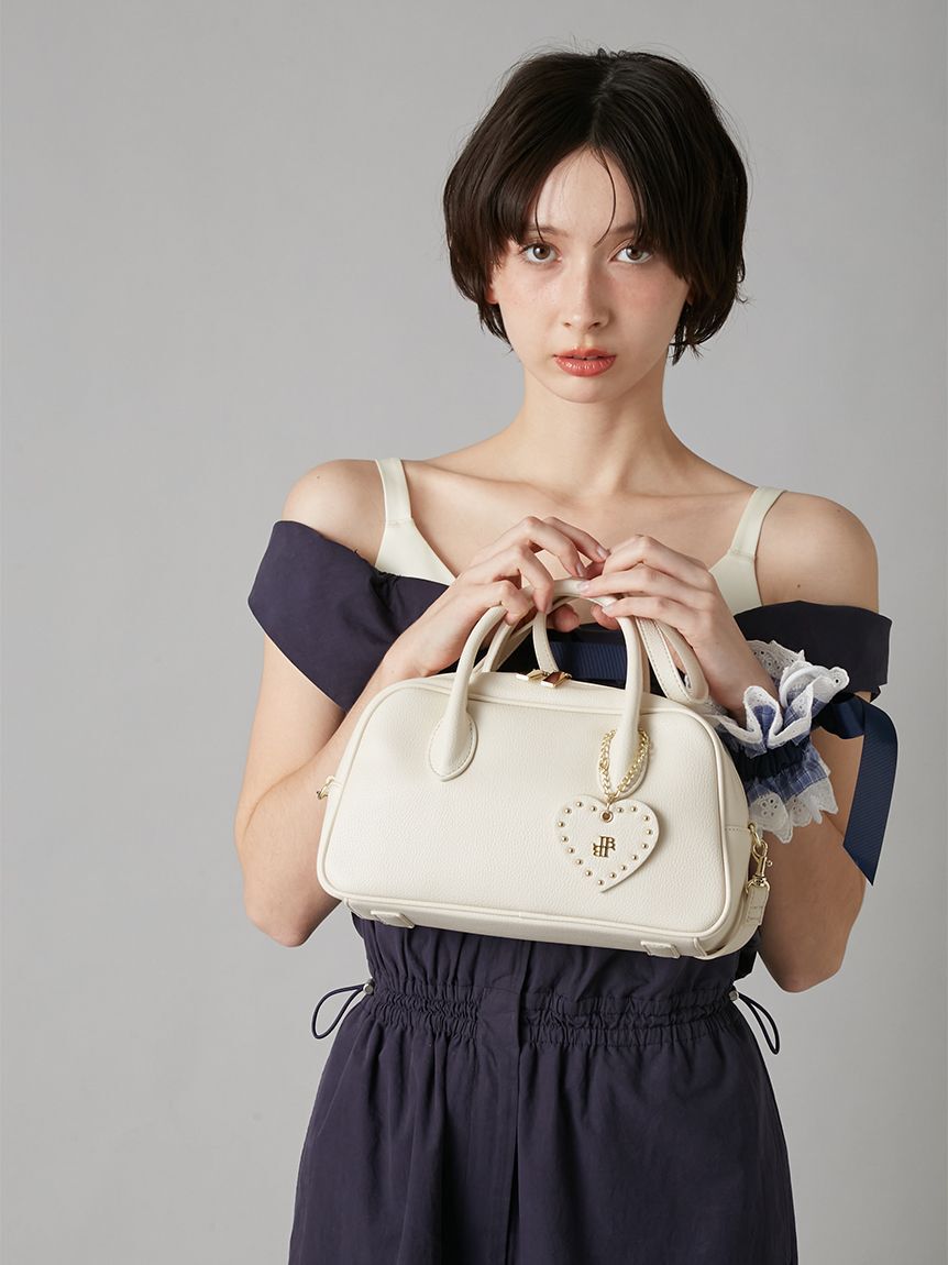 LILY BROWN「ハートチャーム付きボストンバッグ」|ボストンバッグ|