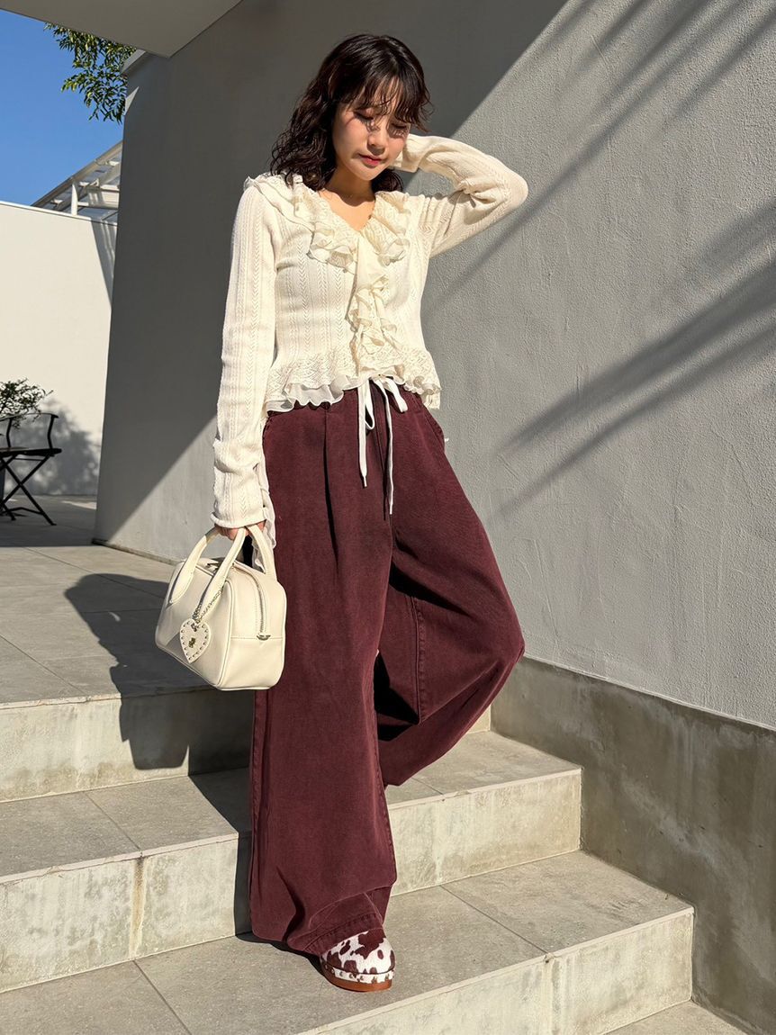 LILY BROWN「ハートチャーム付きボストンバッグ」|ボストンバッグ|