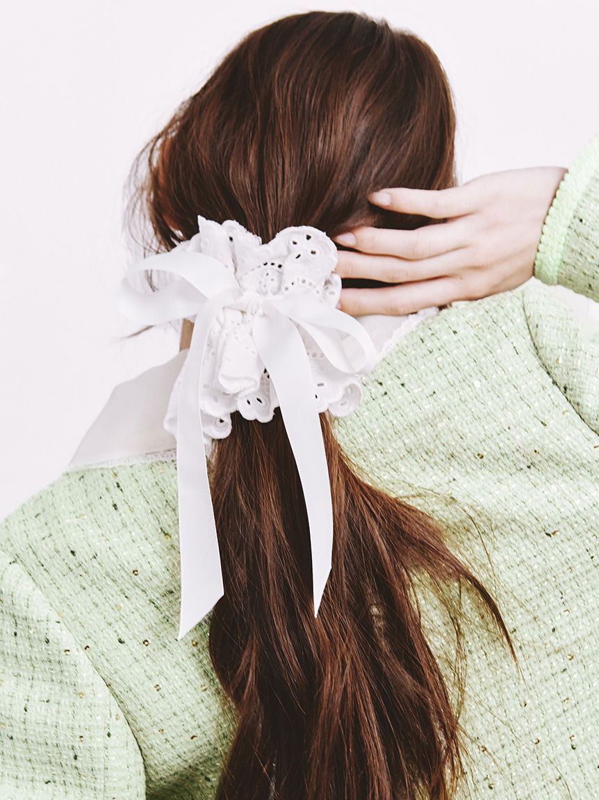 LILY BROWN「バリエーションリボンシュシュ」|ヘアバンド|WHT