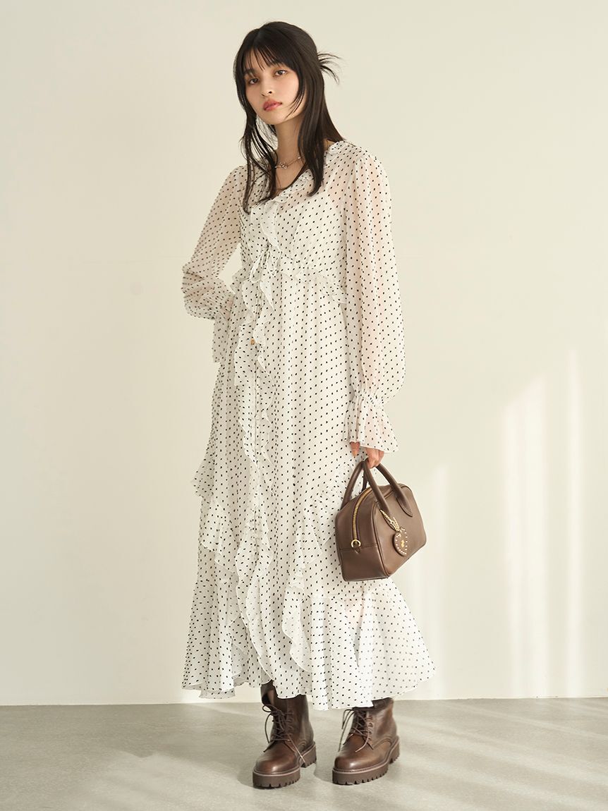 LILY BROWN「レースアップロングブーツ」|ロングブーツ|