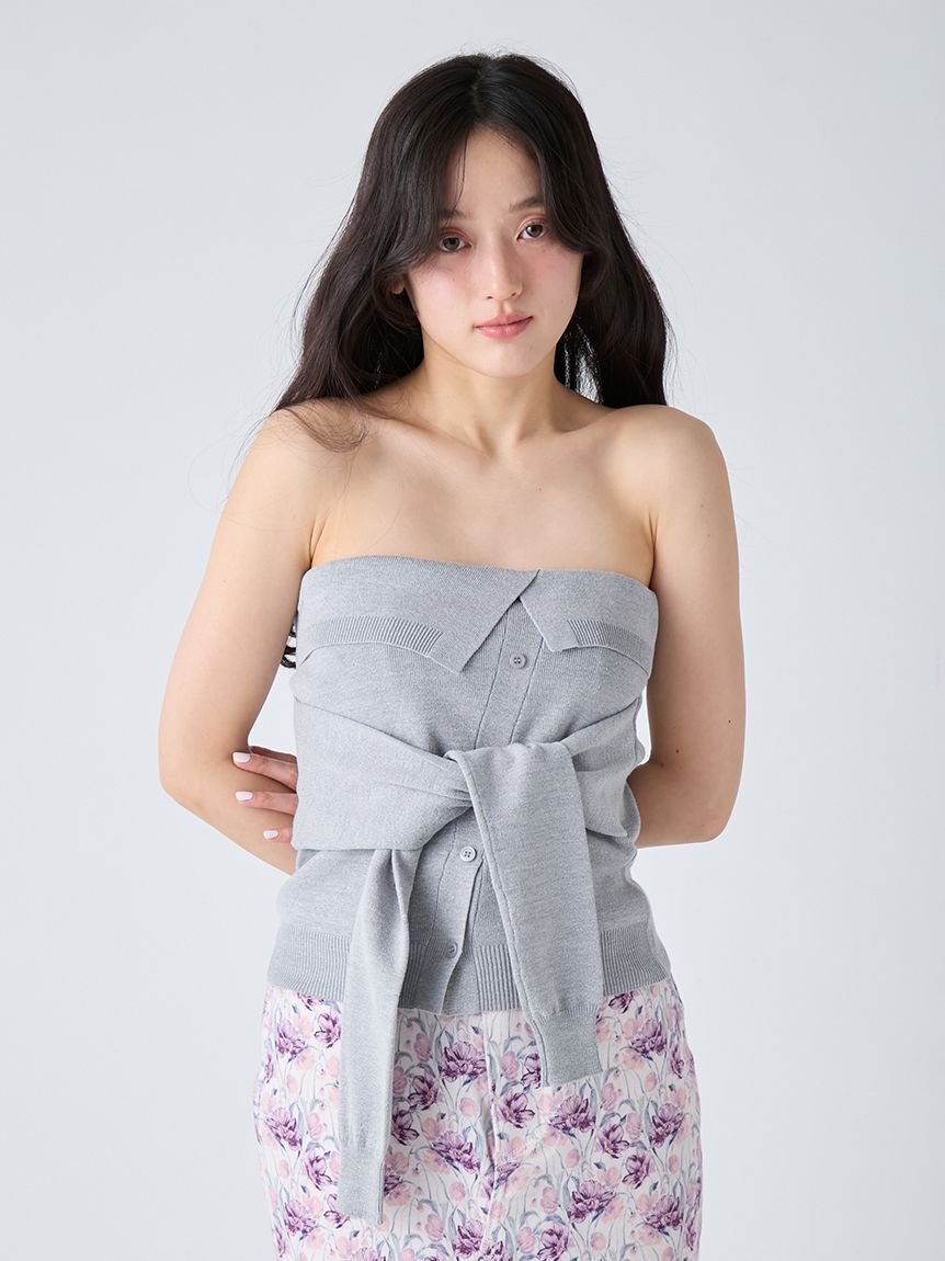 LILY BROWN「レイヤードニットベアトップ」|ニット・セーター|