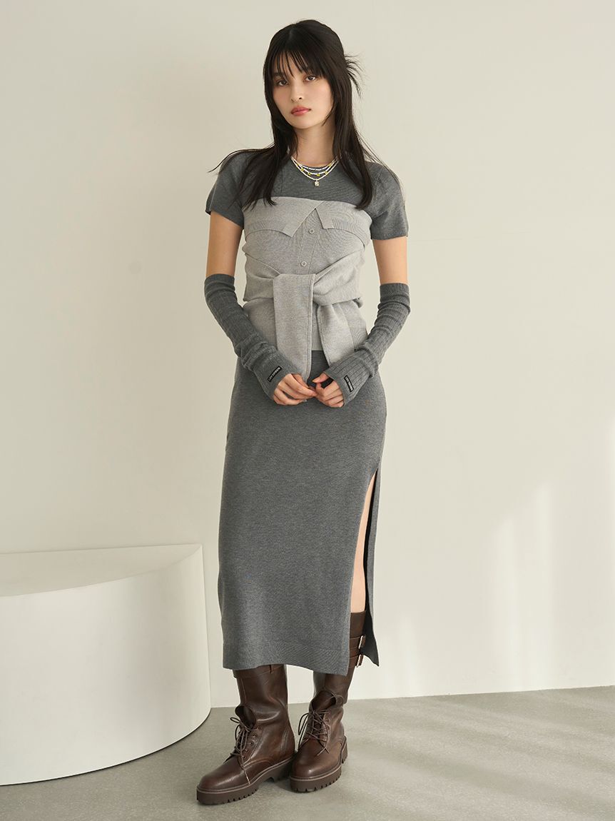 LILY BROWN「レイヤードニットベアトップ」|ニット・セーター|