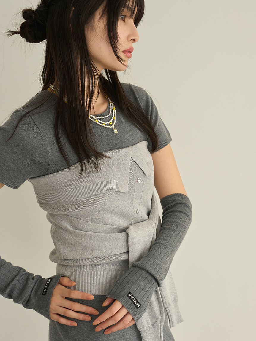 LILY BROWN「レイヤードニットベアトップ」|ニット・セーター|