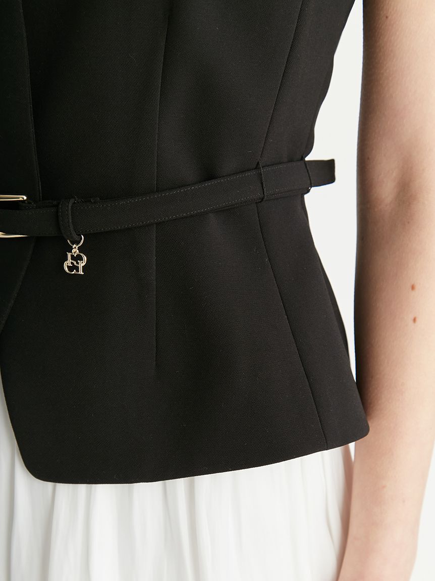 CELFORD「ペプラムショートジレ」|ダウンベスト・ベスト|