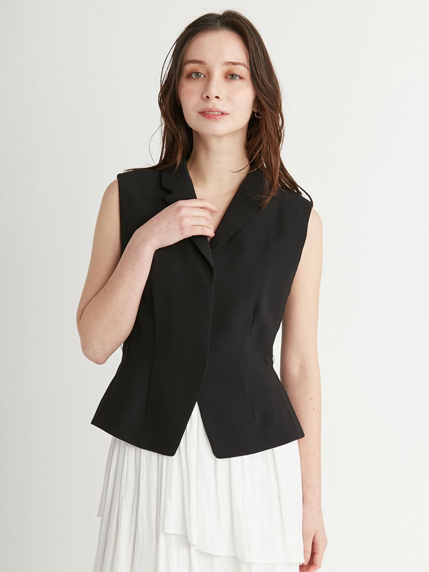 CELFORD「ペプラムショートジレ」|ダウンベスト・ベスト|