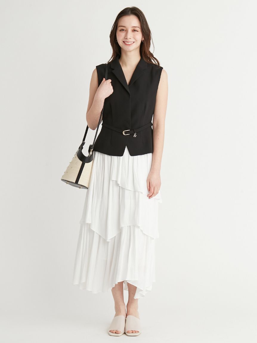 CELFORD「ペプラムショートジレ」|ダウンベスト・ベスト|