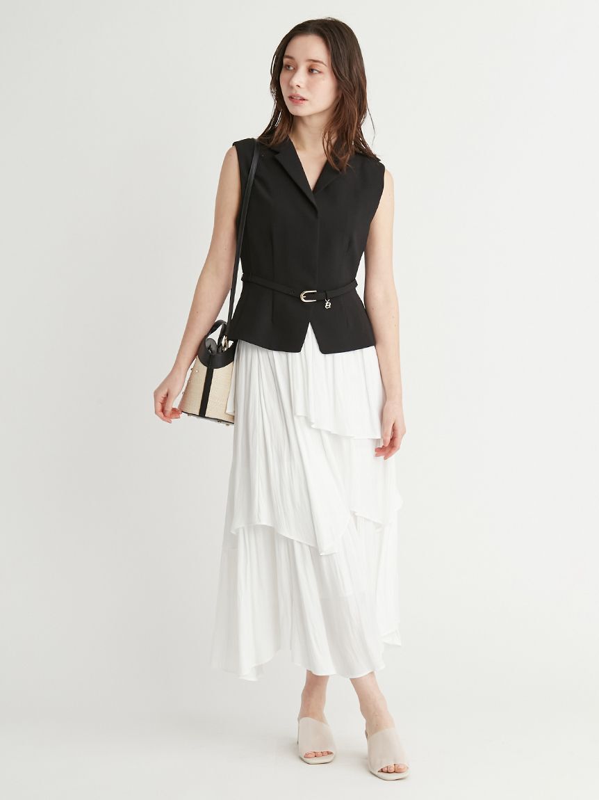 CELFORD「ペプラムショートジレ」|ダウンベスト・ベスト|