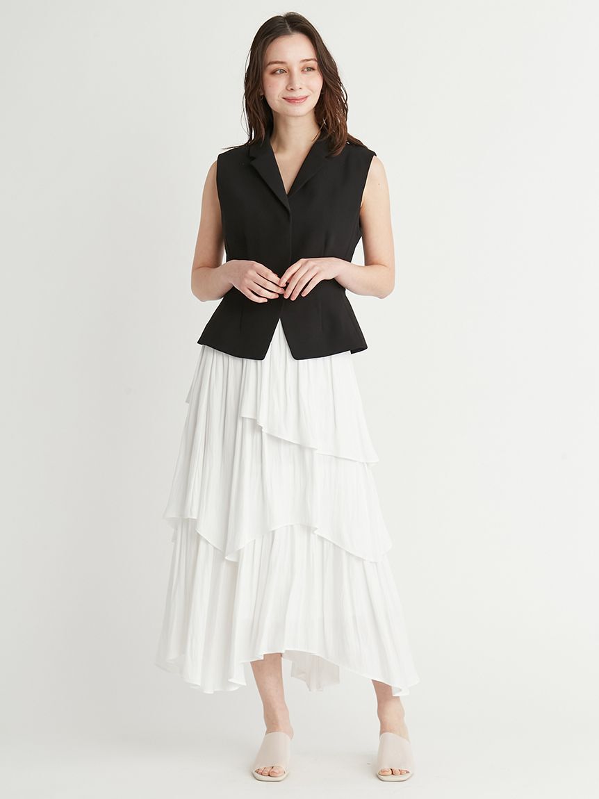 CELFORD「ペプラムショートジレ」|ダウンベスト・ベスト|