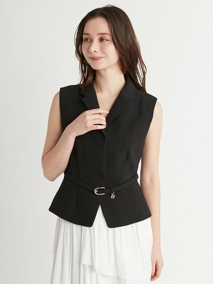 CELFORD「ペプラムショートジレ」|ダウンベスト・ベスト|