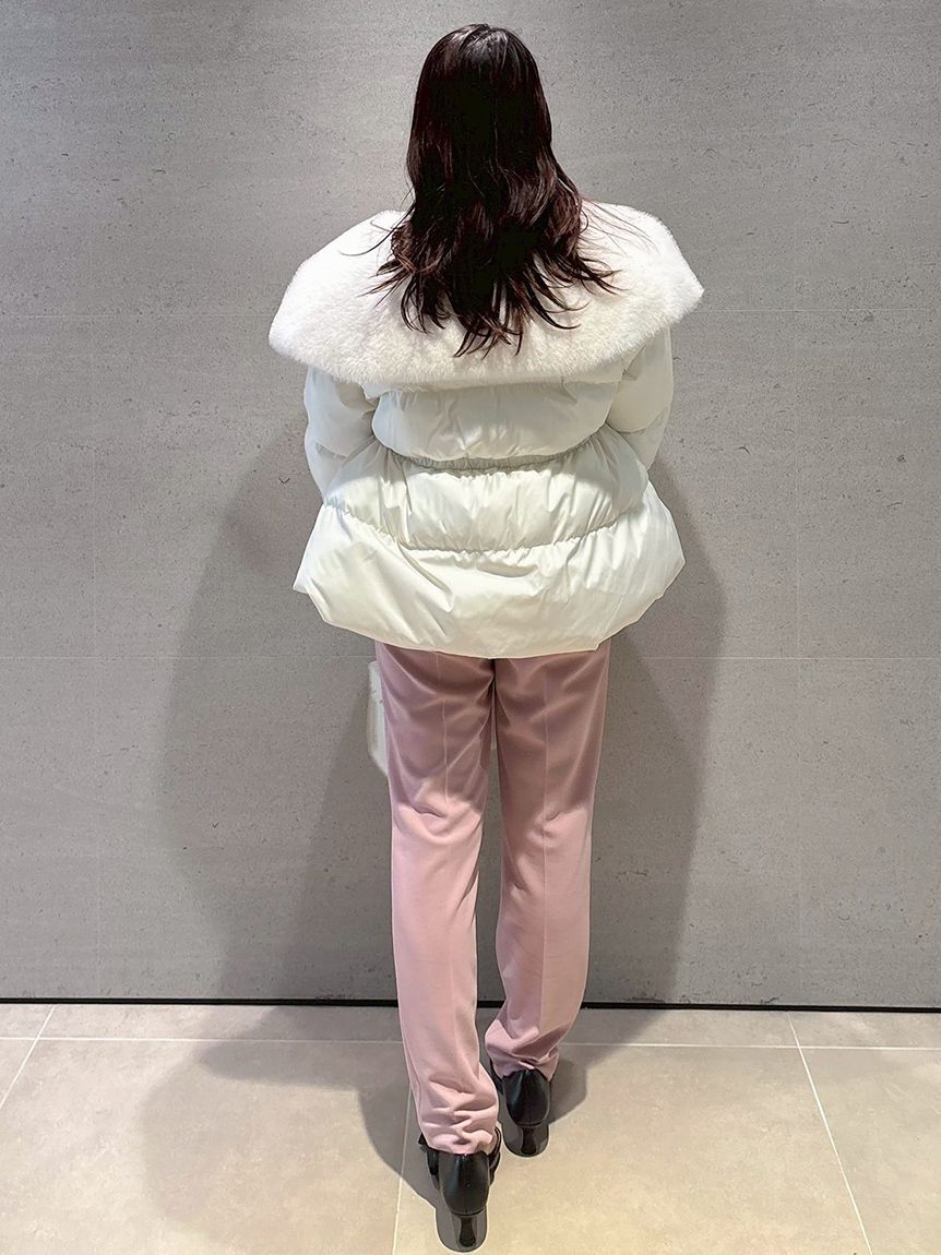 CELFORD「【撥水加工】ファー襟付きキルティングショートコート」|ダウン|