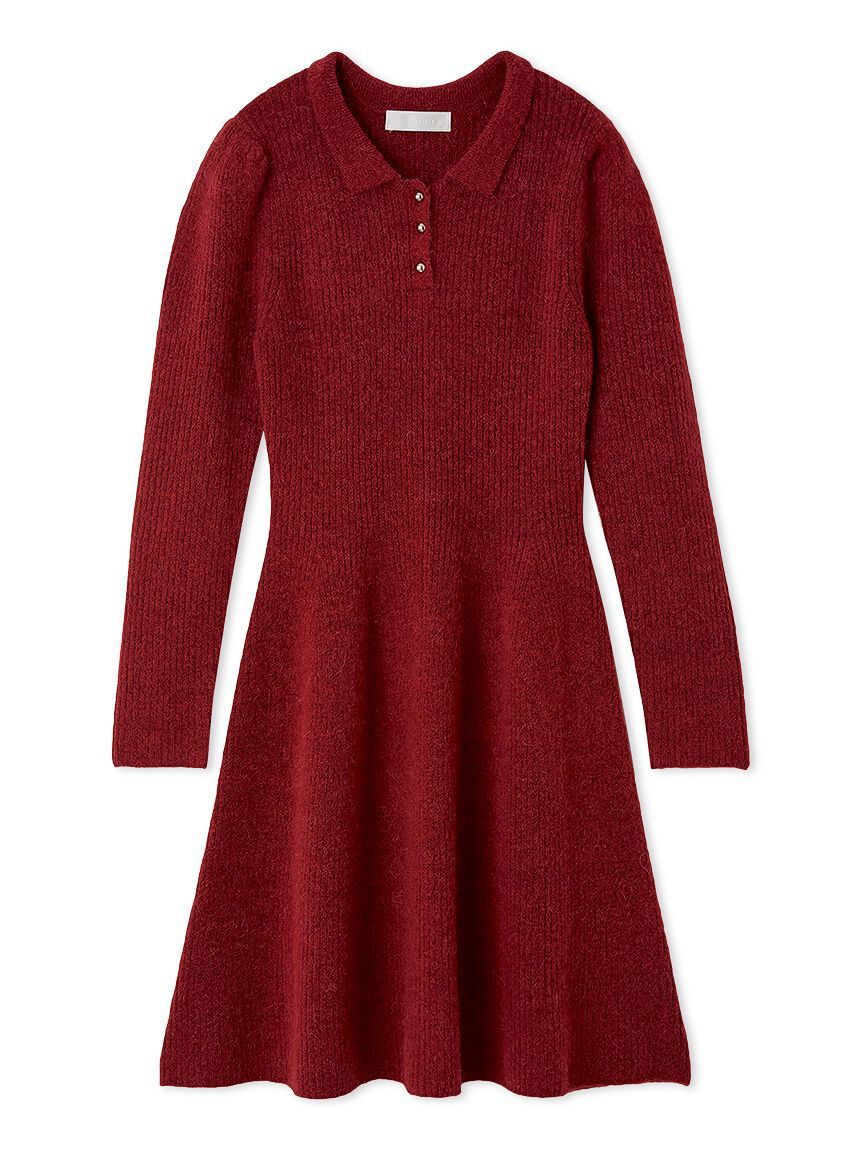 CELFORD「襟付きミニニットワンピース」|ワンピース|