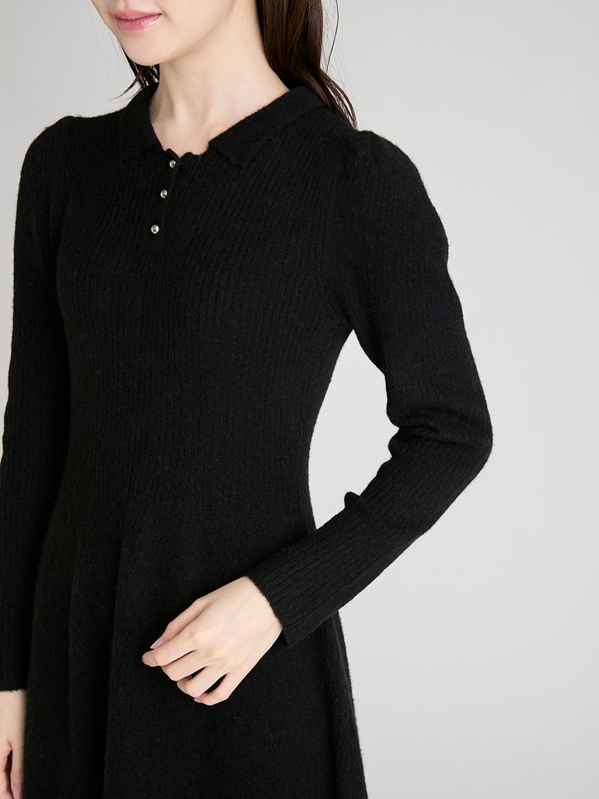 CELFORD「襟付きミニニットワンピース」|ワンピース|