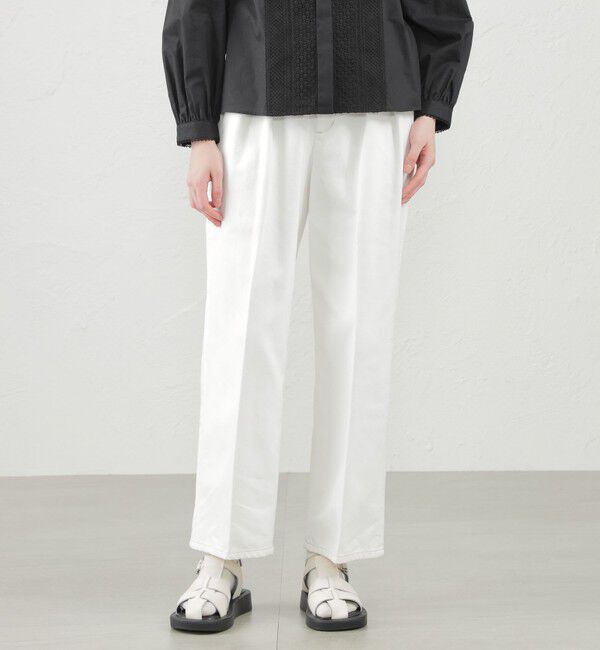 MACKINTOSH PHILOSOPHY「ホワイトデニムワイドパンツ」|デニム|オフホワイト