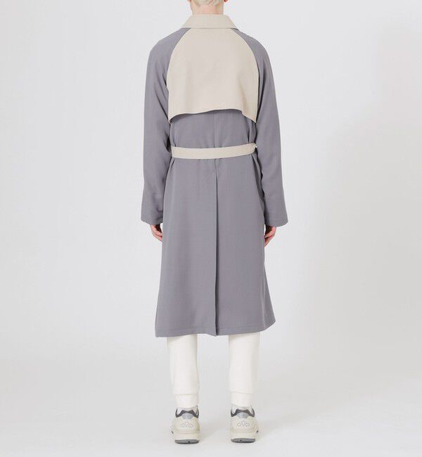  「エアロツイルバイカラーステンカラーコート」|ステンカラーコート|