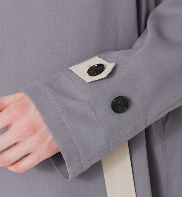  「エアロツイルバイカラーステンカラーコート」|ステンカラーコート|