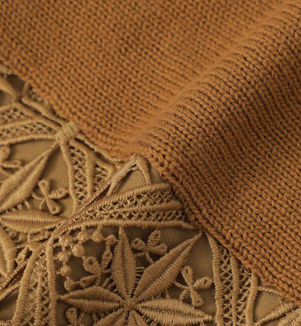  「シルエットレースコンビカーディガン」|ニット・セーター|