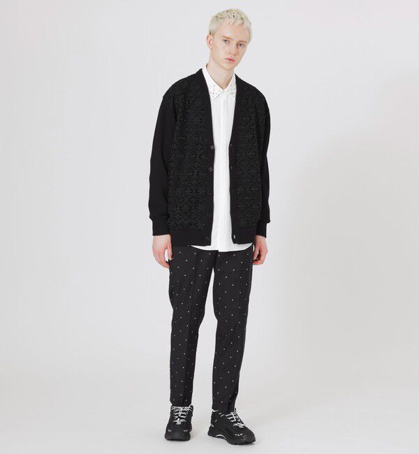  「シルエットレースコンビカーディガン」|ニット・セーター|