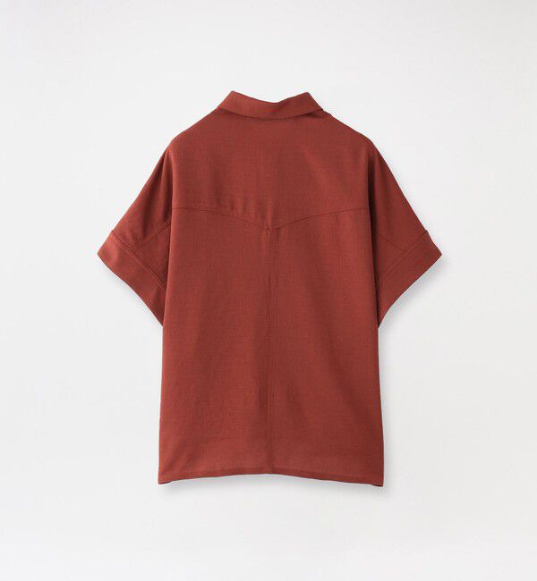  「エージングドビーハーフジップブラウス」|シャツ・ブラウス|