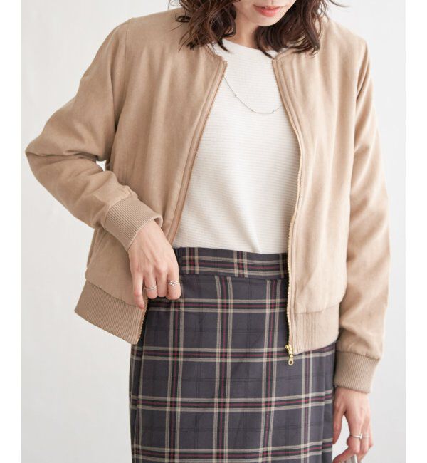 ikka「裏ファー使いスエードブルゾン」|ブルゾン・スタジャン|