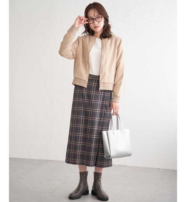 ikka「裏ファー使いスエードブルゾン」|ブルゾン・スタジャン|