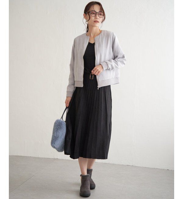 ikka「裏ファー使いスエードブルゾン」|ブルゾン・スタジャン|