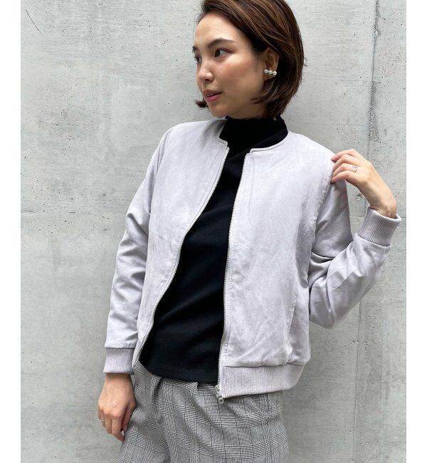 ikka「裏ファー使いスエードブルゾン」|ブルゾン・スタジャン|