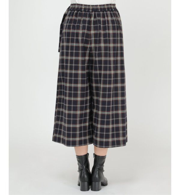 IKKA LOUNGE「チェックタイトスカート風パンツ」|キュロット|