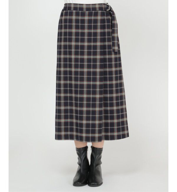 IKKA LOUNGE「チェックタイトスカート風パンツ」|キュロット|
