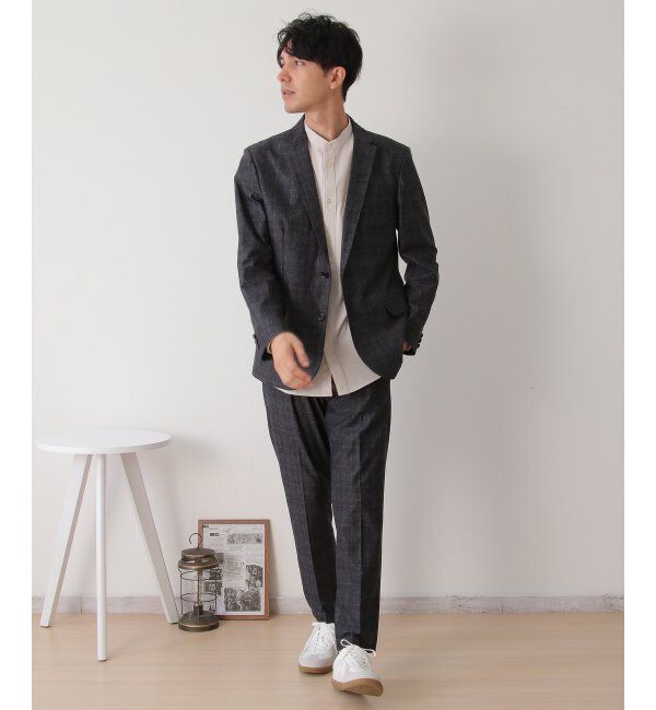 IKKA LOUNGE「【セットアップ対応】メッシュプリントテーラードジャケット」|テーラードジャケット|