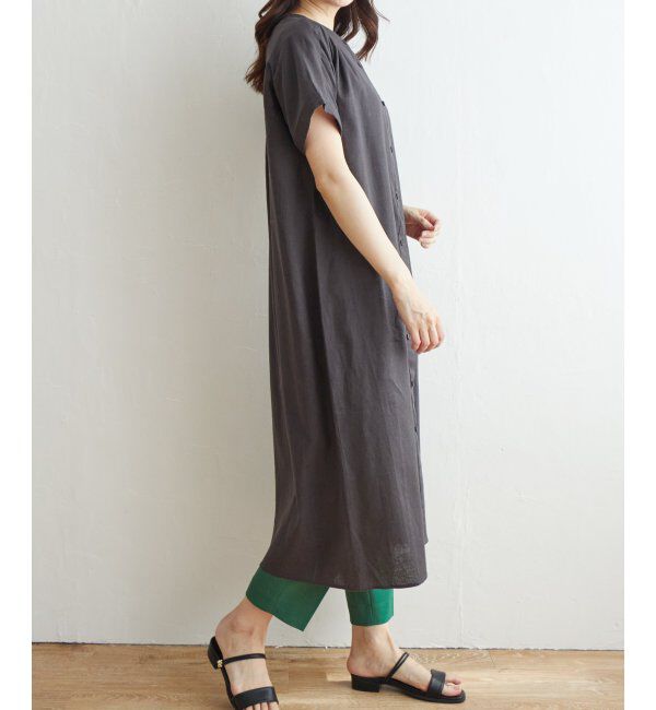 ikka「レーヨン麻半袖2WAYワンピース」|ワンピース|