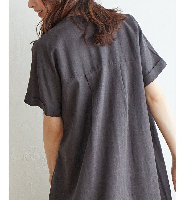 ikka「レーヨン麻半袖2WAYワンピース」|ワンピース|