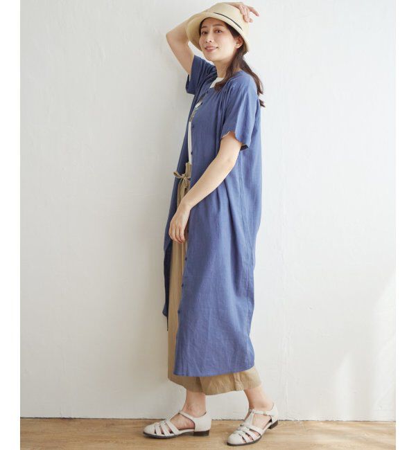 ikka「レーヨン麻半袖2WAYワンピース」|ワンピース|