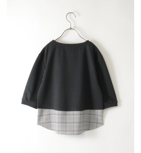 ikka kids「【親子おそろい】7分裾レイヤープルオーバー（120~160cm）」|Tシャツ・カットソー|