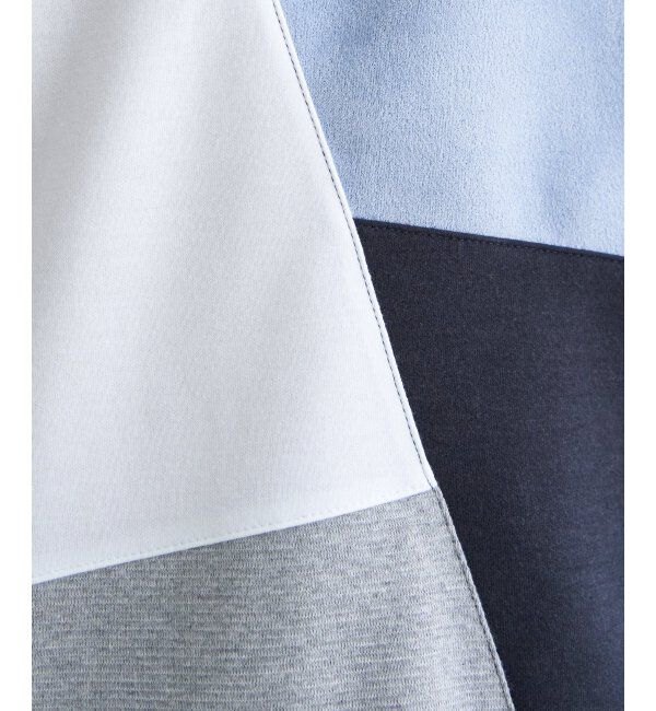 ikka「ブロックススエード切り替えロンT」|Tシャツ・カットソー|