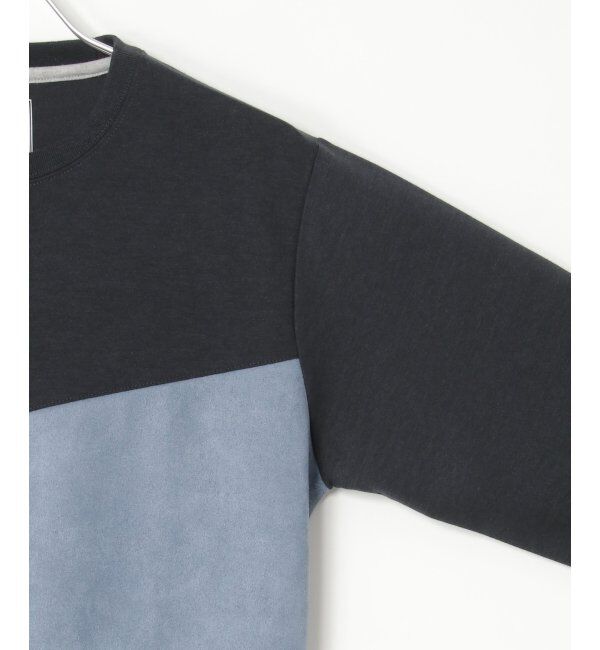 ikka「ブロックススエード切り替えロンT」|Tシャツ・カットソー|