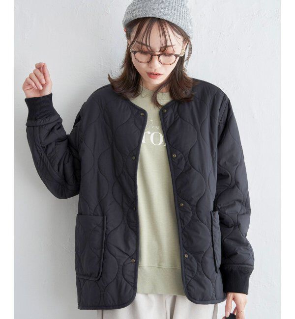 ikka「キルトボアリバーシブルブルゾン」|ブルゾン・スタジャン|